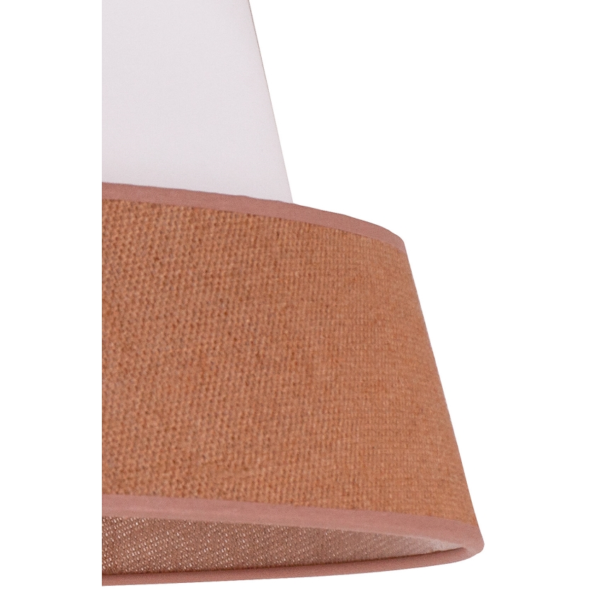 Duolla - Lámpara colgante GALAXY 1xE27/15W/230V diá. 50 cm marrón/blanco