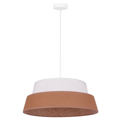 Duolla - Lámpara colgante GALAXY 1xE27/15W/230V diá. 50 cm marrón/blanco