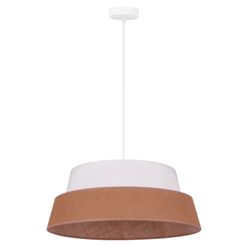 Duolla - Lámpara colgante GALAXY 1xE27/15W/230V diá. 50 cm marrón/blanco