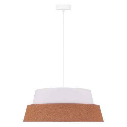 Duolla - Lámpara colgante GALAXY 1xE27/15W/230V diá. 50 cm marrón/blanco