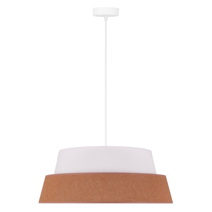 Duolla - Lámpara colgante GALAXY 1xE27/15W/230V diá. 50 cm marrón/blanco