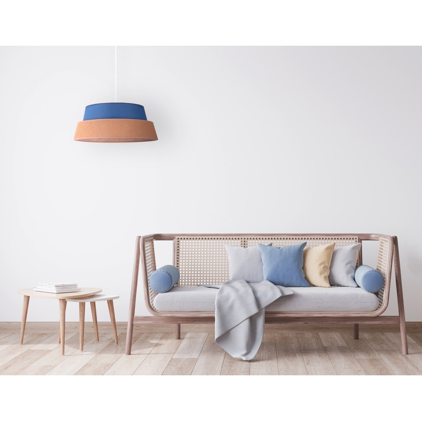 Duolla - Lámpara colgante GALAXY 1xE27/40W/230V diá. 50 cm azul