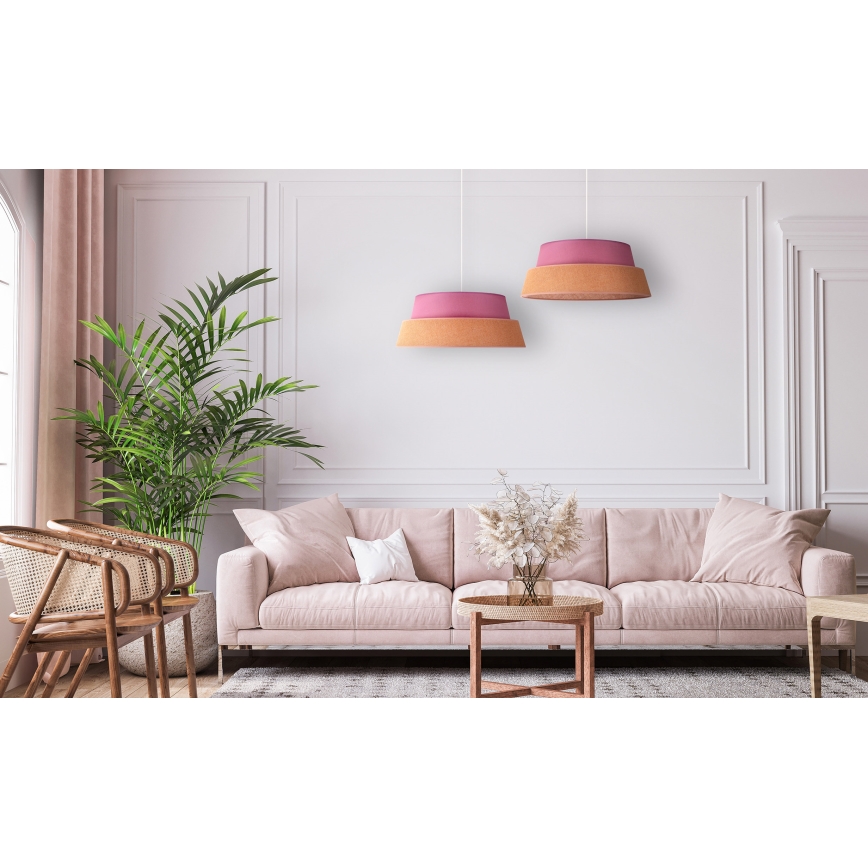 Duolla - Lámpara colgante GALAXY 1xE27/40W/230V diá. 50 cm rosa