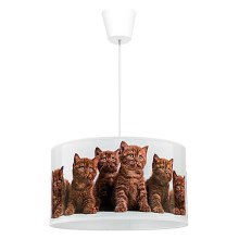 Duolla - Lámpara colgante infantil CATS 1xE27/40W/230V