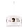 Duolla - Lámpara colgante infantil PRINT M 1xE27/40W/230V diá. 35 cm animales