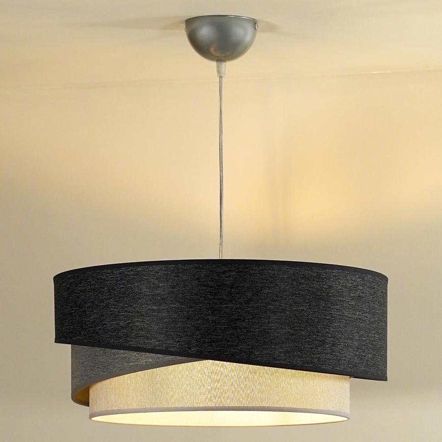 Duolla - Lámpara colgante KOBO 1xE27/15W/230V diá. 45 cm antracita/gris/blanco