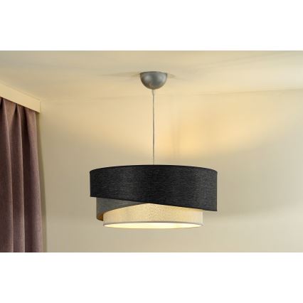 Duolla - Lámpara colgante KOBO 1xE27/15W/230V diá. 45 cm antracita/gris/blanco