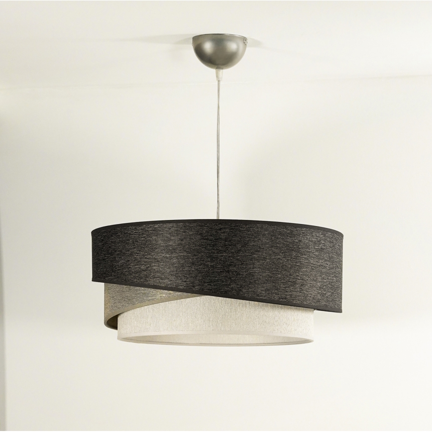 Duolla - Lámpara colgante KOBO 1xE27/15W/230V diá. 45 cm antracita/gris/blanco