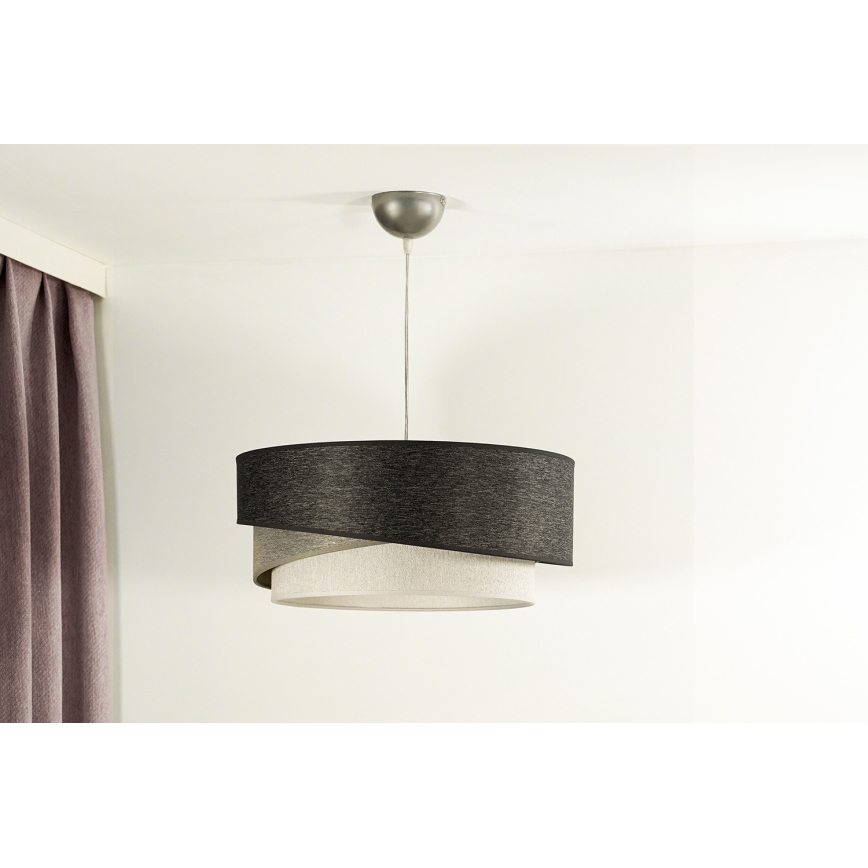 Duolla - Lámpara colgante KOBO 1xE27/15W/230V diá. 45 cm antracita/gris/blanco