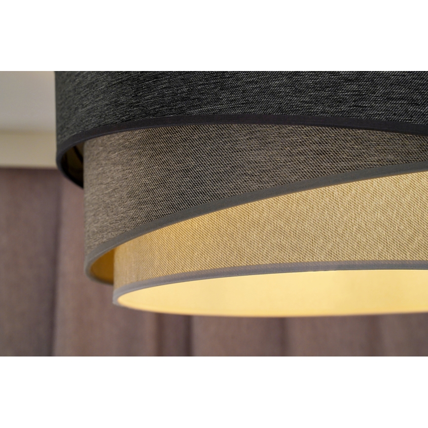 Duolla - Lámpara colgante KOBO 1xE27/15W/230V diá. 45 cm antracita/gris/blanco