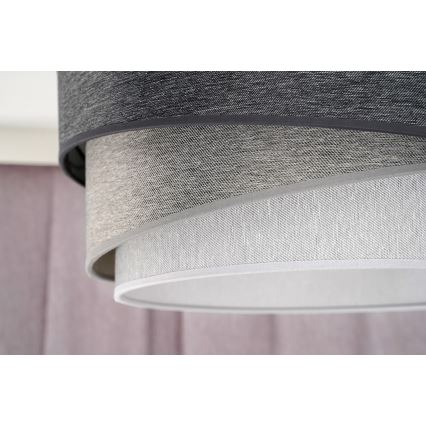 Duolla - Lámpara colgante KOBO 1xE27/15W/230V diá. 45 cm antracita/gris/blanco
