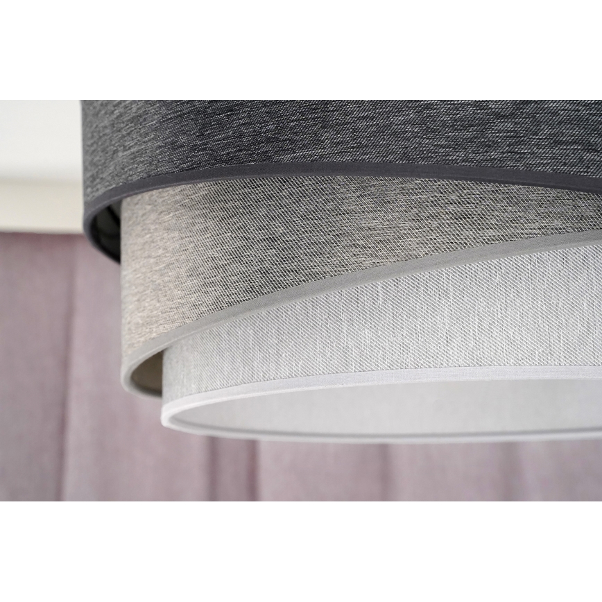 Duolla - Lámpara colgante KOBO 1xE27/15W/230V diá. 45 cm antracita/gris/blanco