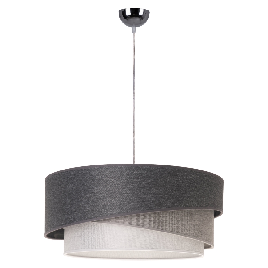 Duolla - Lámpara colgante KOBO 1xE27/15W/230V diá. 45 cm antracita/gris/blanco