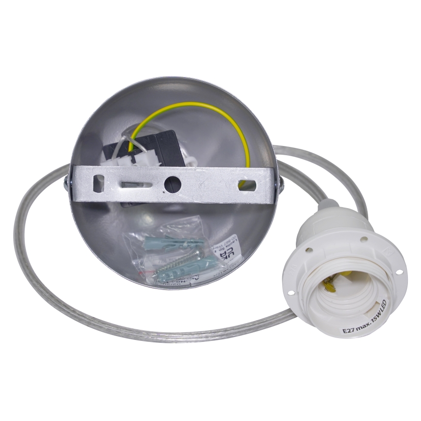 Duolla - Lámpara colgante KOBO 1xE27/15W/230V diá. 45 cm antracita/gris/blanco
