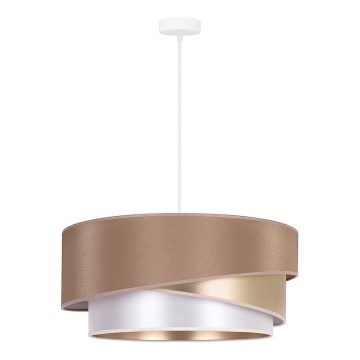 Duolla - Lámpara colgante KOBO 1xE27/15W/230V diá. 45 cm beige/dorado/blanco