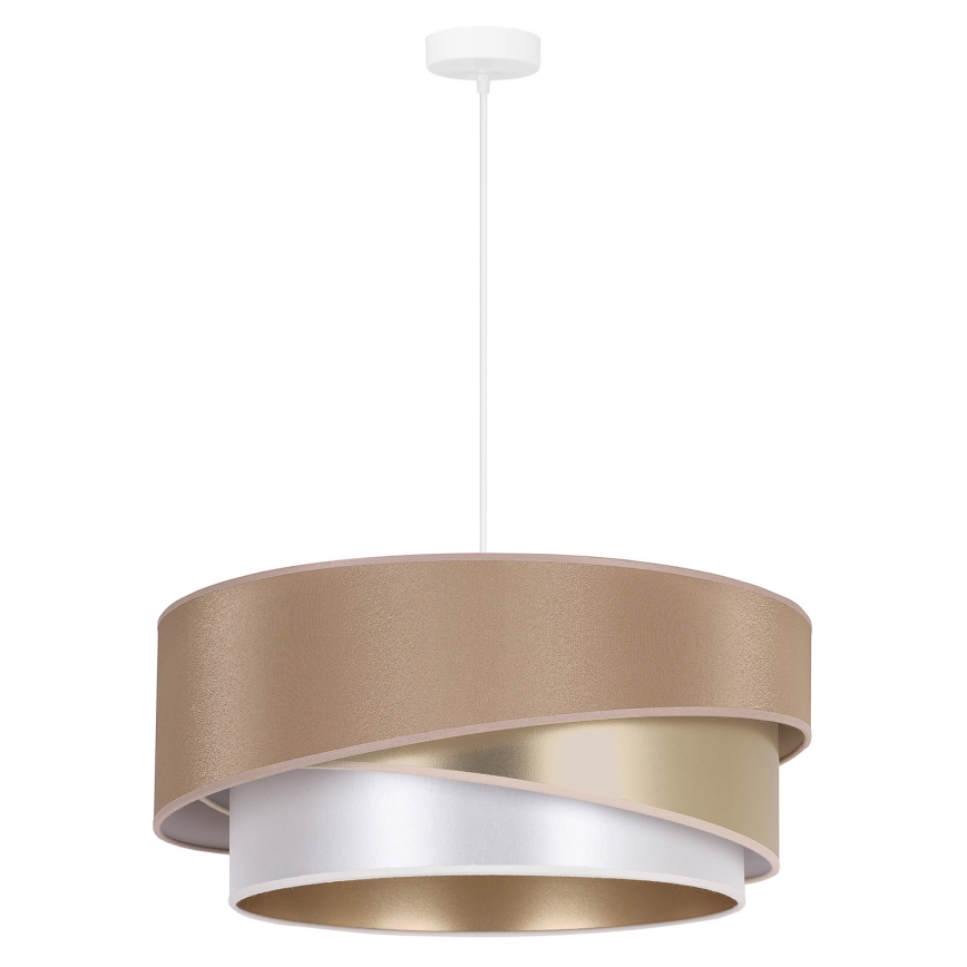 Duolla - Lámpara colgante KOBO 1xE27/15W/230V diá. 45 cm beige/dorado/blanco