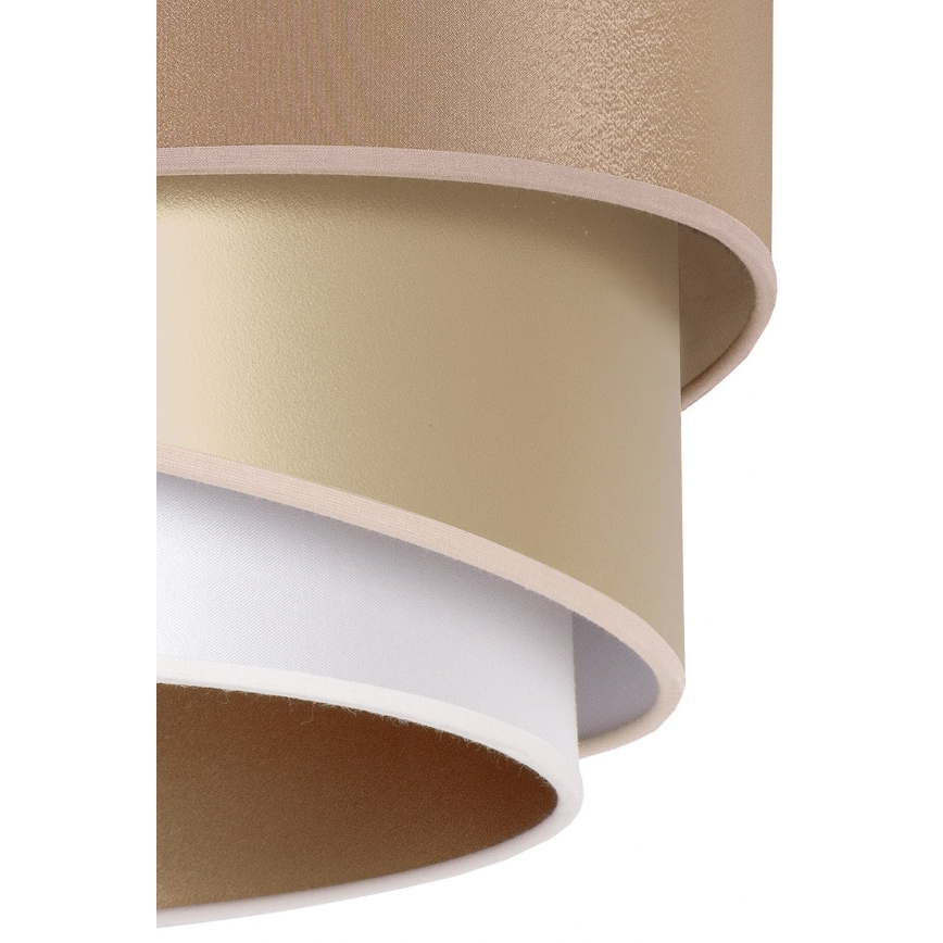 Duolla - Lámpara colgante KOBO 1xE27/15W/230V diá. 45 cm beige/dorado/blanco