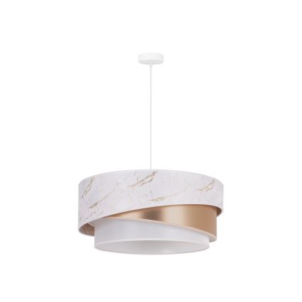 Duolla - Lámpara colgante KOBO 1xE27/15W/230V diá. 45 cm blanco/rosa dorado