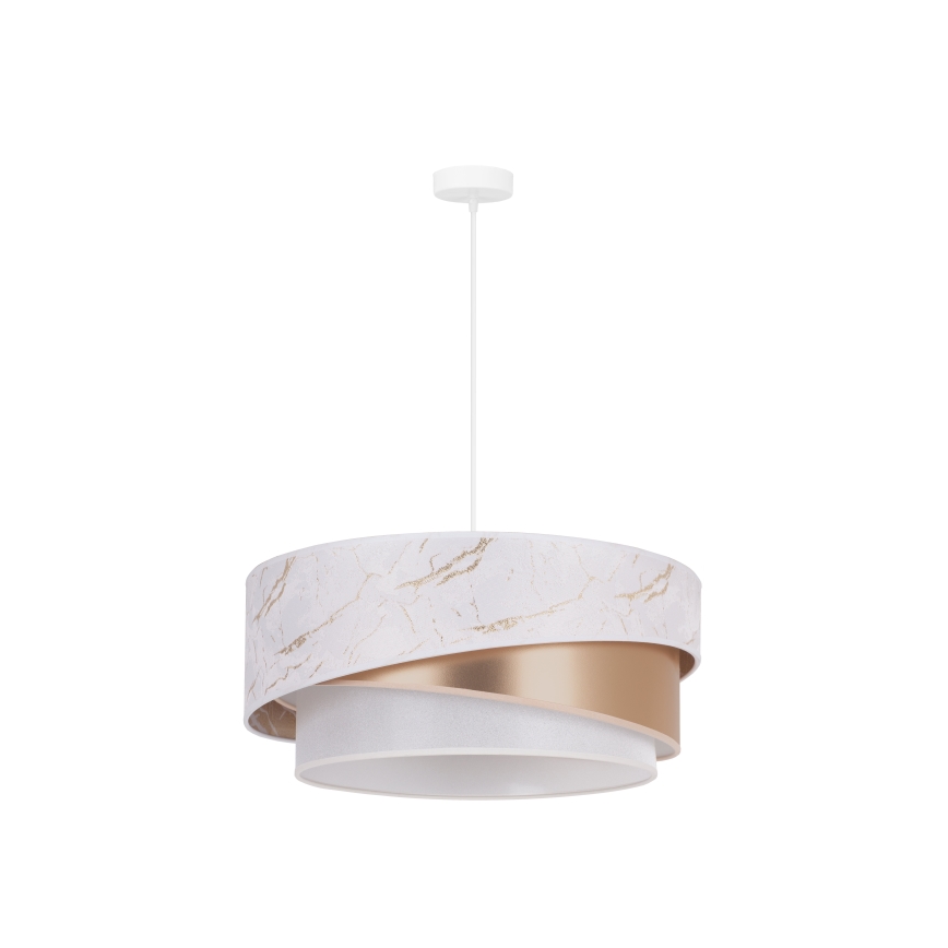 Duolla - Lámpara colgante KOBO 1xE27/15W/230V diá. 45 cm blanco/rosa dorado