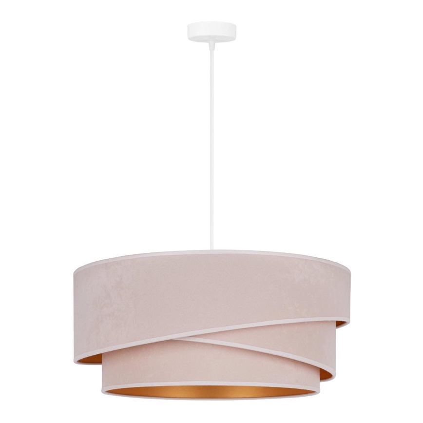 Duolla - Lámpara colgante KOBO 1xE27/15W/230V diá. 45 cm color crema/dorado