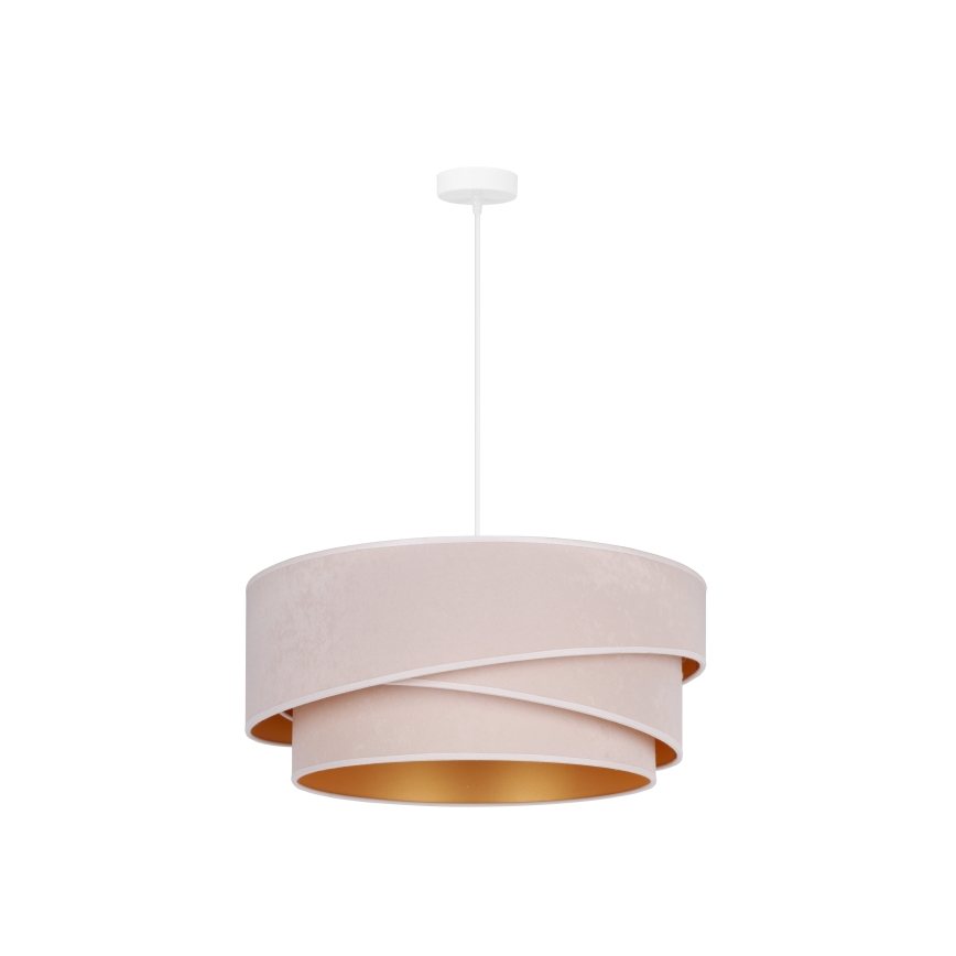 Duolla - Lámpara colgante KOBO 1xE27/15W/230V diá. 45 cm color crema/dorado