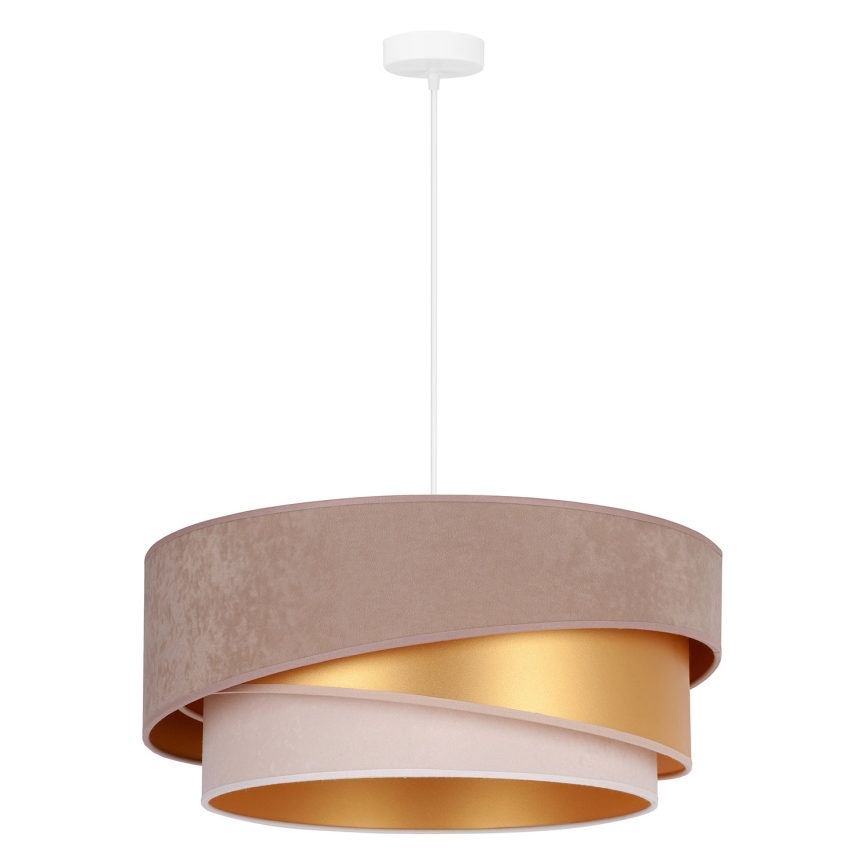 Duolla - Lámpara colgante KOBO 1xE27/15W/230V diá. 45 cm marrón/dorado/color crema