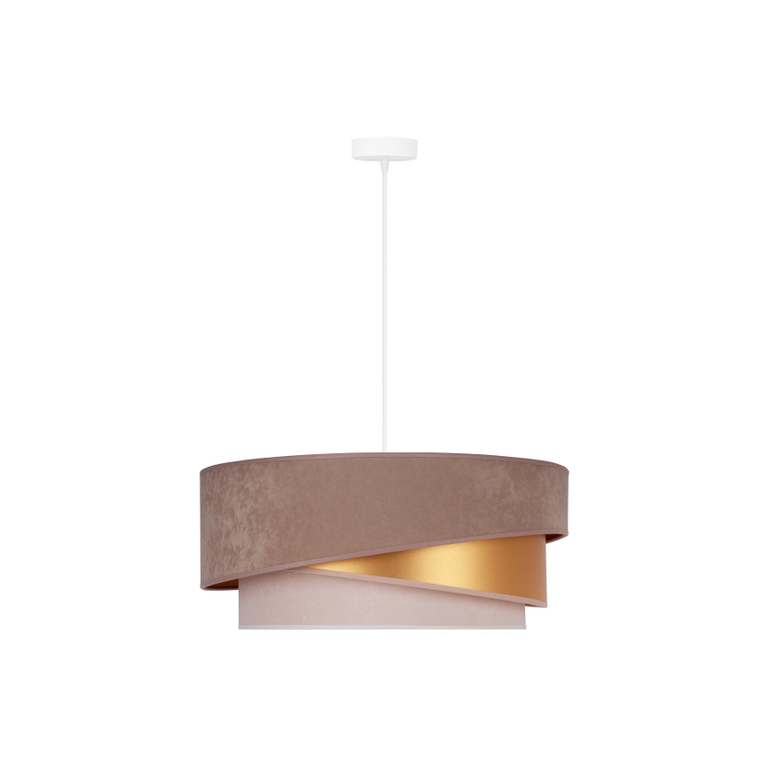 Duolla - Lámpara colgante KOBO 1xE27/15W/230V diá. 45 cm marrón/dorado/color crema