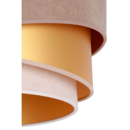 Duolla - Lámpara colgante KOBO 1xE27/15W/230V diá. 45 cm marrón/dorado/color crema