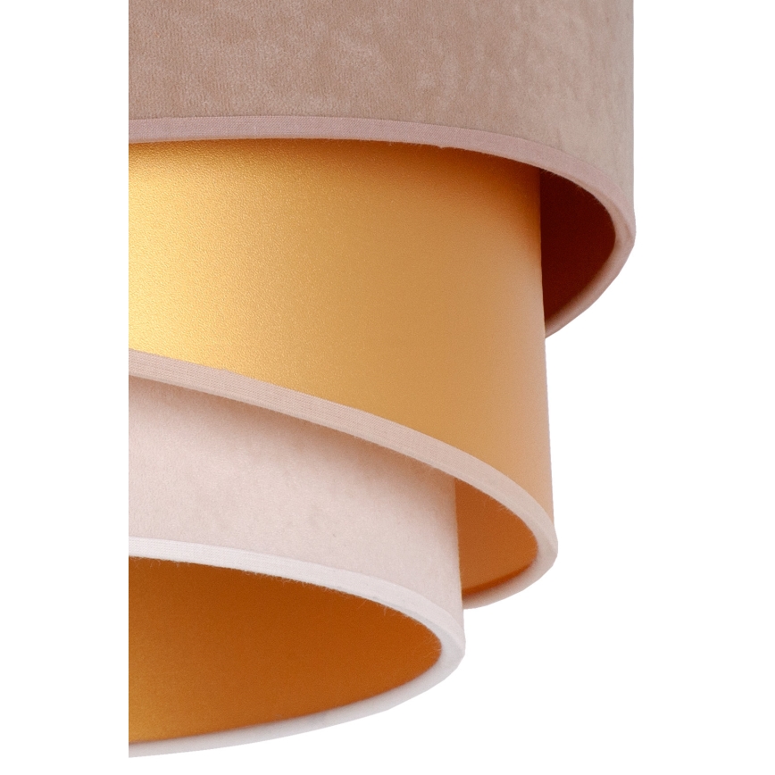 Duolla - Lámpara colgante KOBO 1xE27/15W/230V diá. 45 cm marrón/dorado/color crema
