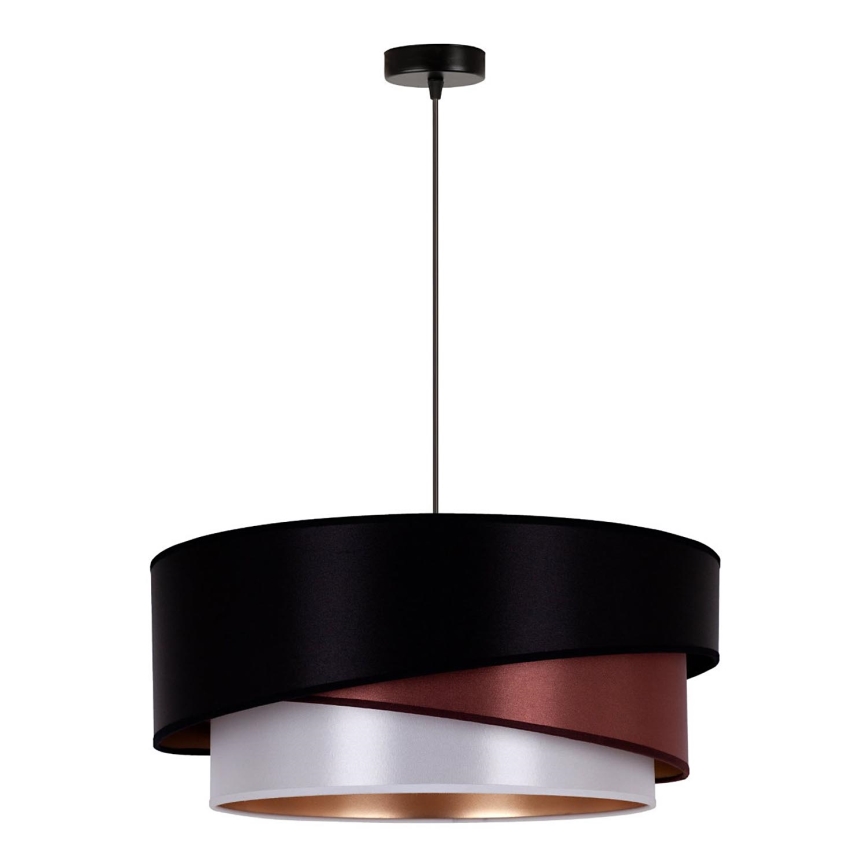 Duolla - Lámpara colgante KOBO 1xE27/15W/230V diá. 45 cm negro/burdeos/plata
