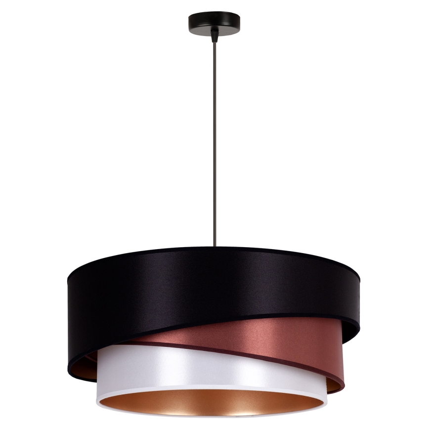 Duolla - Lámpara colgante KOBO 1xE27/15W/230V diá. 45 cm negro/burdeos/plata