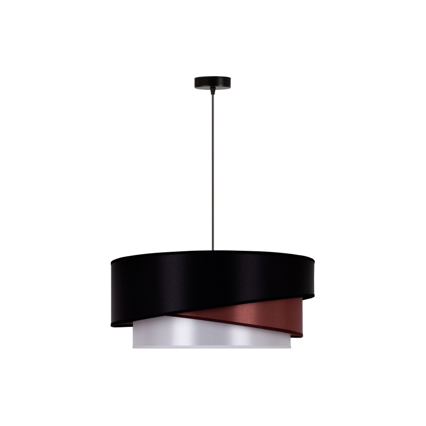 Duolla - Lámpara colgante KOBO 1xE27/15W/230V diá. 45 cm negro/burdeos/plata