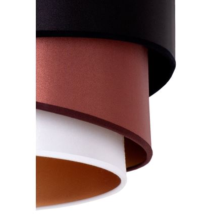 Duolla - Lámpara colgante KOBO 1xE27/15W/230V diá. 45 cm negro/burdeos/plata