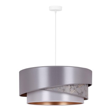 Duolla - Lámpara colgante KOBO 1xE27/15W/230V diá. 45 cm plata/dorado