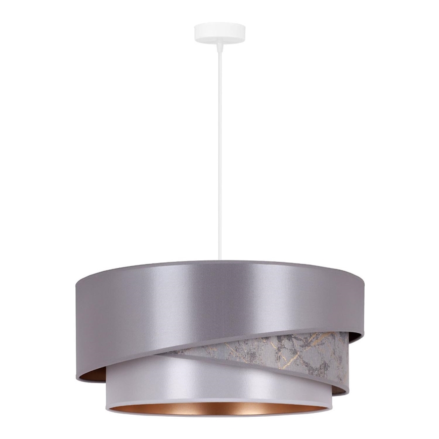Duolla - Lámpara colgante KOBO 1xE27/15W/230V diá. 45 cm plata/dorado