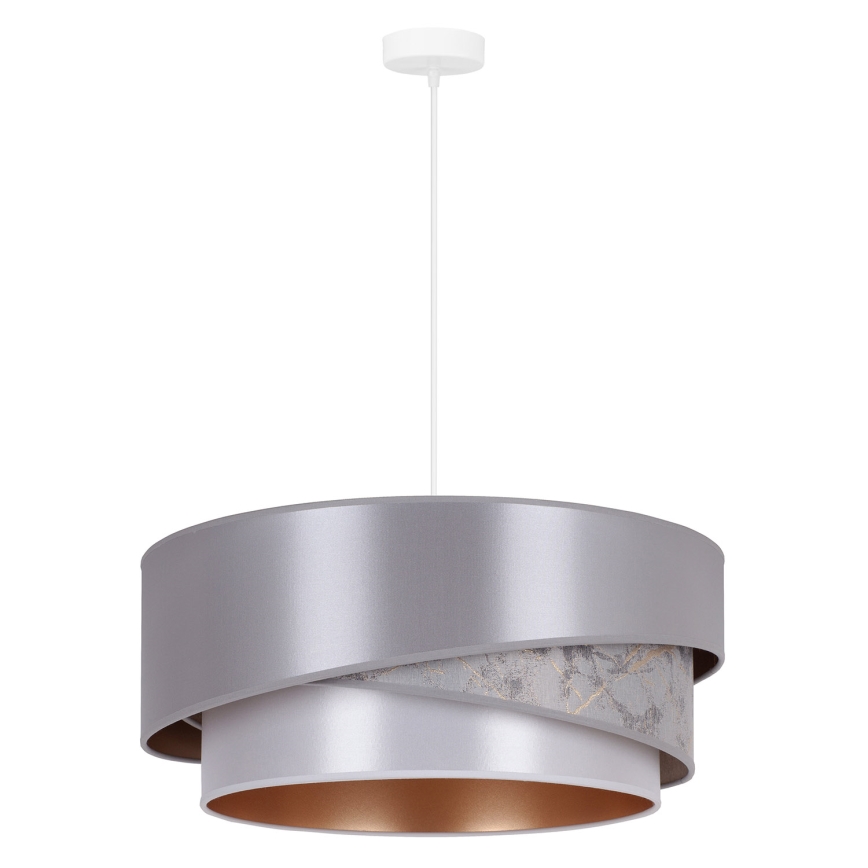Duolla - Lámpara colgante KOBO 1xE27/15W/230V diá. 45 cm plata/dorado