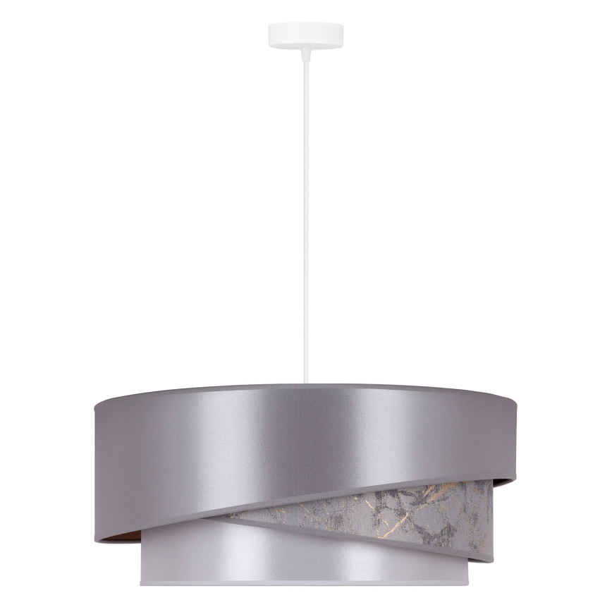 Duolla - Lámpara colgante KOBO 1xE27/15W/230V diá. 45 cm plata/dorado
