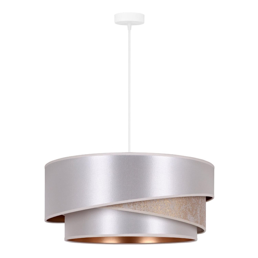 Duolla - Lámpara colgante KOBO 1xE27/15W/230V diá. 45 cm plata/dorado