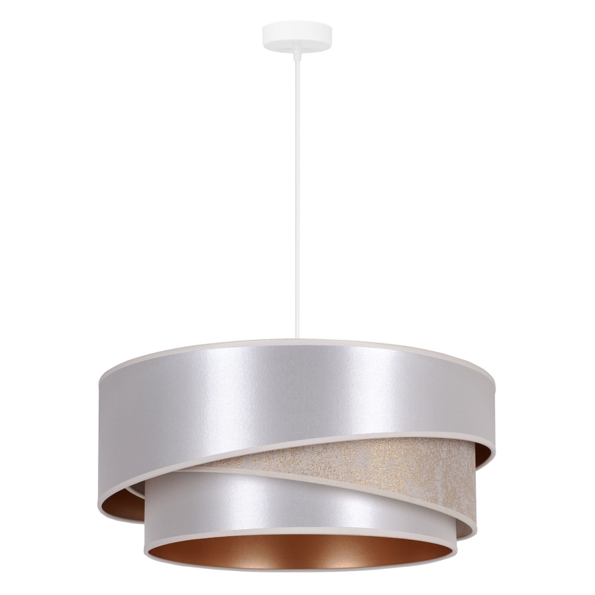Duolla - Lámpara colgante KOBO 1xE27/15W/230V diá. 45 cm plata/dorado