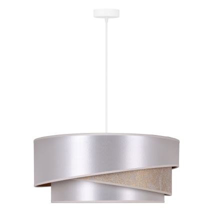 Duolla - Lámpara colgante KOBO 1xE27/15W/230V diá. 45 cm plata/dorado
