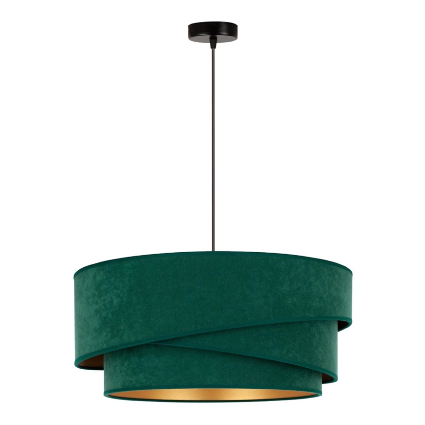Duolla - Lámpara colgante KOBO 1xE27/15W/230V diá. 45 cm verde/dorado