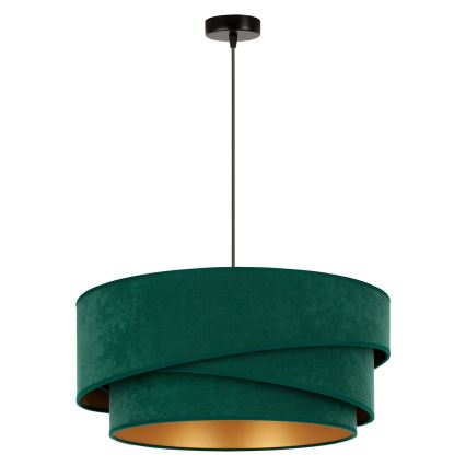 Duolla - Lámpara colgante KOBO 1xE27/15W/230V diá. 45 cm verde/dorado
