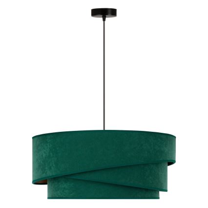 Duolla - Lámpara colgante KOBO 1xE27/15W/230V diá. 45 cm verde/dorado