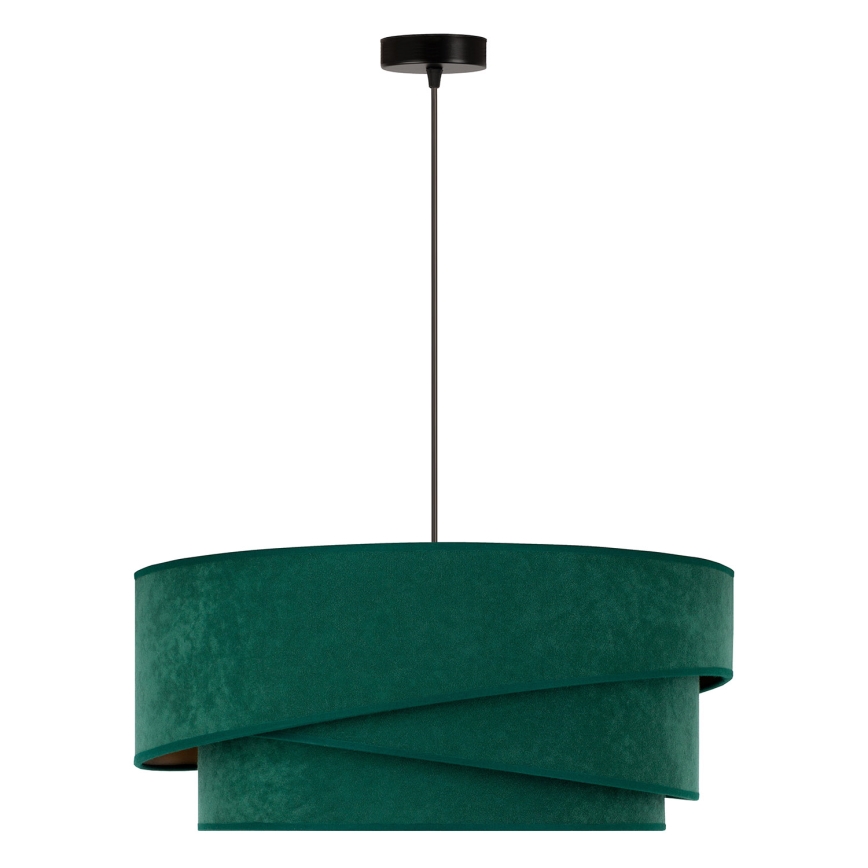 Duolla - Lámpara colgante KOBO 1xE27/15W/230V diá. 45 cm verde/dorado