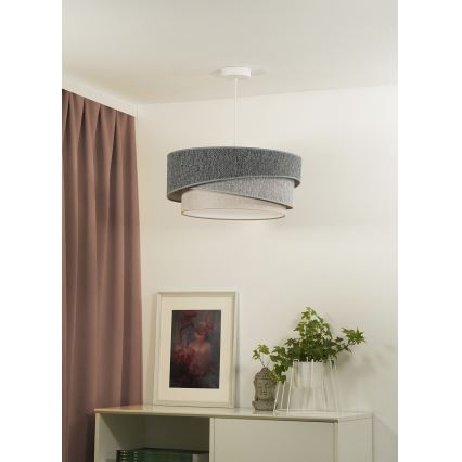 Duolla - Lámpara colgante KOBO ECO RECYCLING 1xE27/15W/230V diá. 45 cm verde/gris/color crema