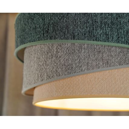 Duolla - Lámpara colgante KOBO ECO RECYCLING 1xE27/15W/230V diá. 45 cm verde/gris/color crema