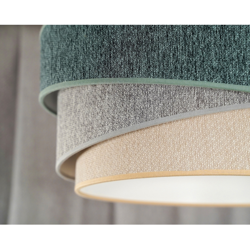Duolla - Lámpara colgante KOBO ECO RECYCLING 1xE27/15W/230V diá. 45 cm verde/gris/color crema