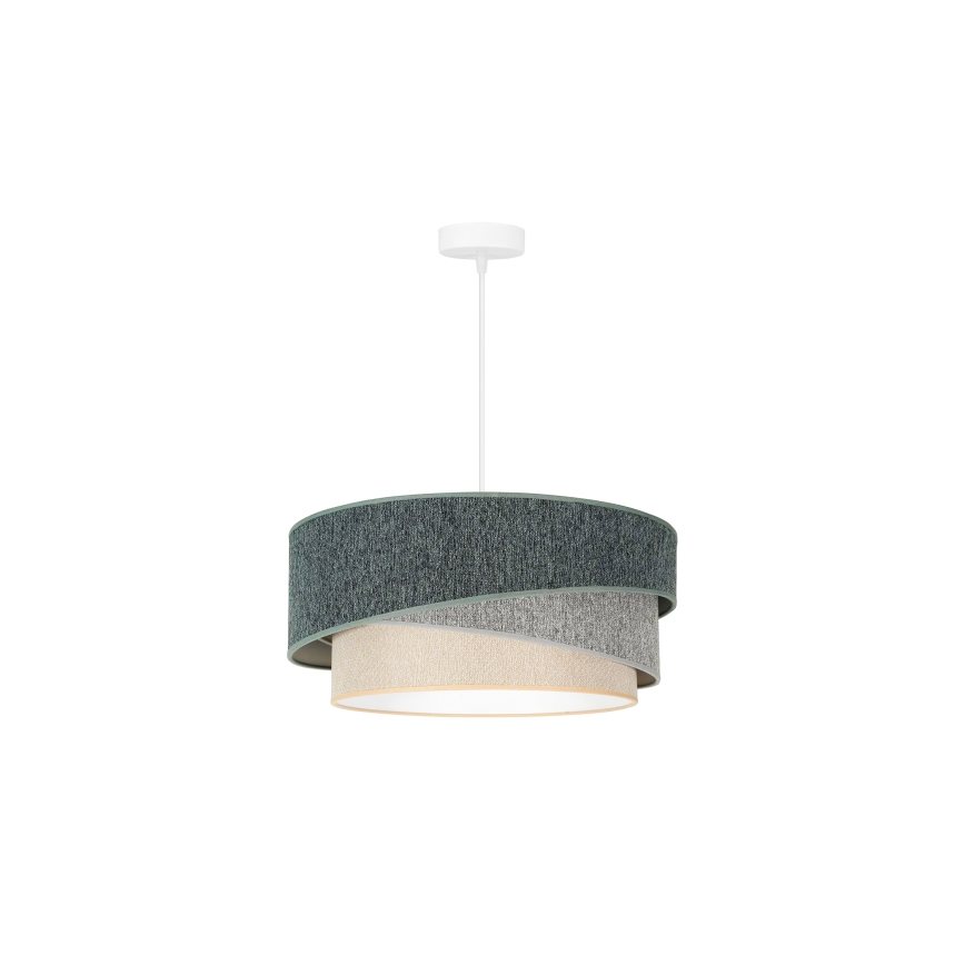 Duolla - Lámpara colgante KOBO ECO RECYCLING 1xE27/15W/230V diá. 45 cm verde/gris/color crema