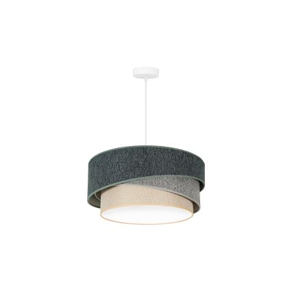 Duolla - Lámpara colgante KOBO ECO RECYCLING 1xE27/15W/230V diá. 45 cm verde/gris/color crema