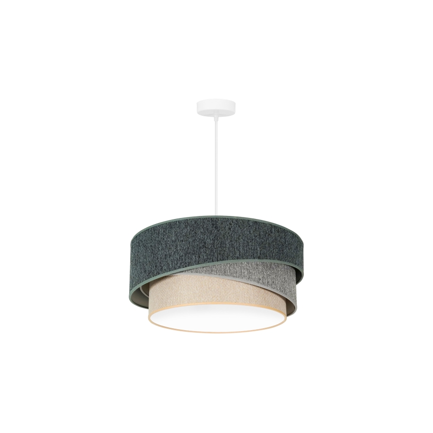 Duolla - Lámpara colgante KOBO ECO RECYCLING 1xE27/15W/230V diá. 45 cm verde/gris/color crema